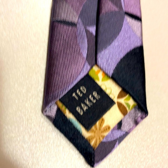 Ted Baker Tie-Purple/ Black - Picture 3 of 10